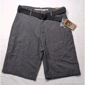 Brand New Boys Distortion Shorts 14 Flat Front Gray Twill